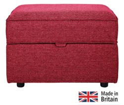 HOME - Clara - Fabric Footstool - Red